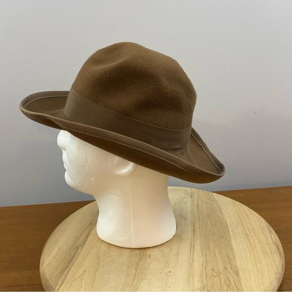 Banana Republic Safari & Travel Co. Vintage 100%‎ Wool Fedora Hat Indiana Jones main image 10